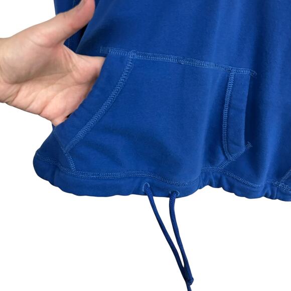 Abercrombie & Fitch Royal Blue Henley Hoodie M Y2K Preppy Retro Casual Core - Picture 4 of 8